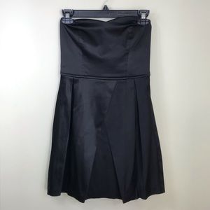 Trixxi Black Satin Strapless Cocktail Dress
